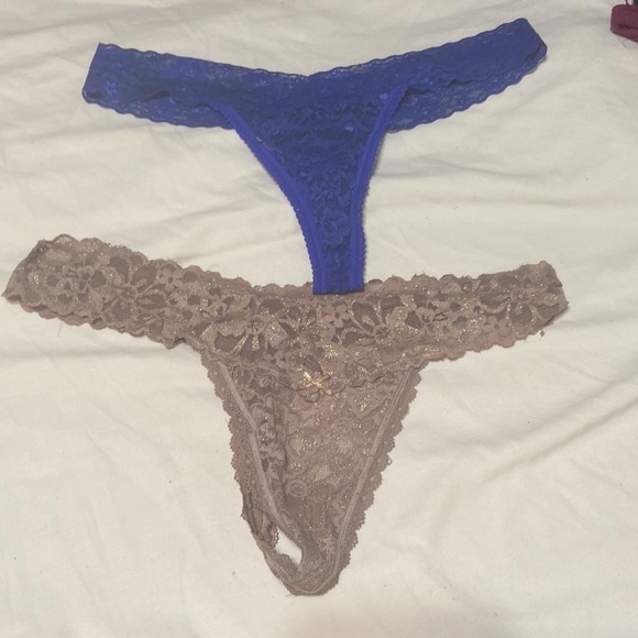 6 Pack Lace Thongs Lg Victoria Secrets & Pink & LOUNGERIE P - Picture 3 of 10
